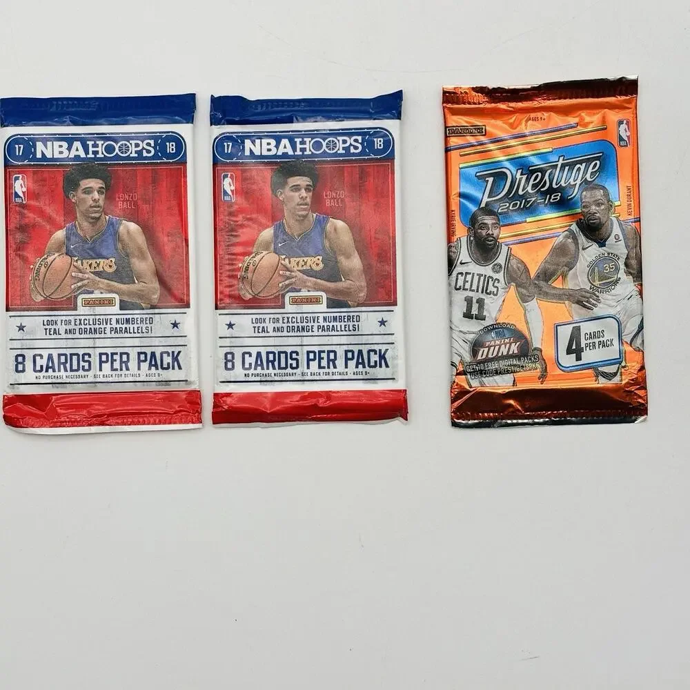 2 - 2017-18 Panini NBA Hoops Basketball Card Packs & 1 Prestige 2017 Basketball
